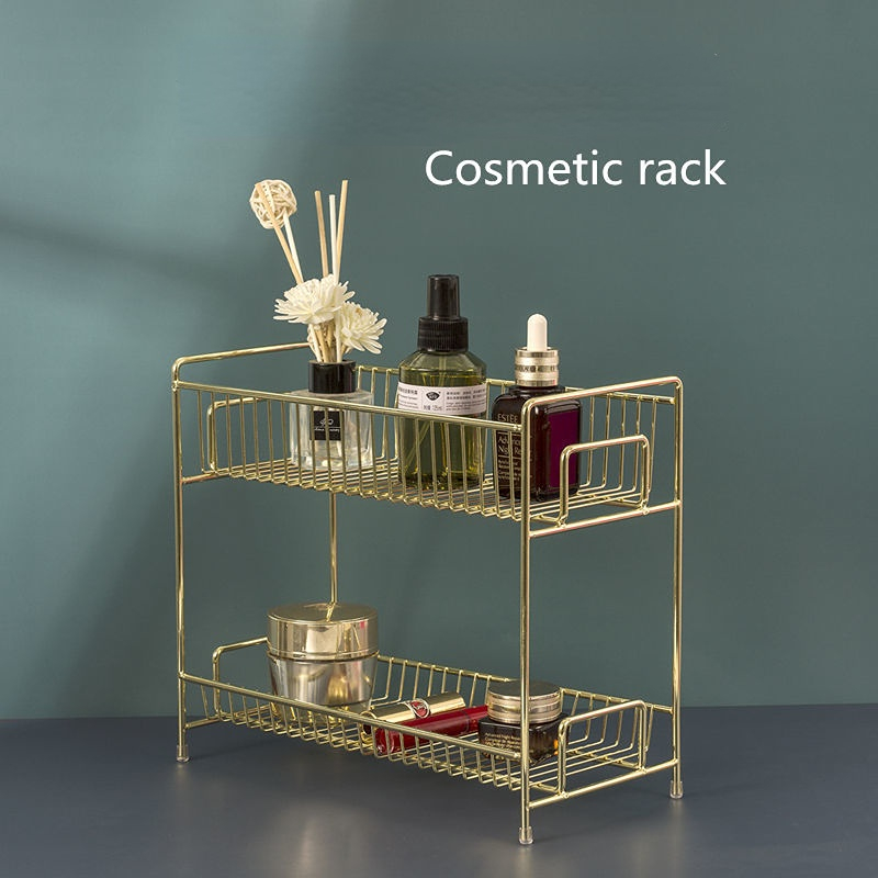 Estante de cosméticos dorado d - Luxury Skincare Tools reseña y precio
